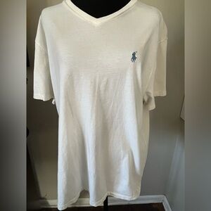 Polo Ralph Lauren Classic Fit T-Shirt White Blue Pony Logo Size Medium